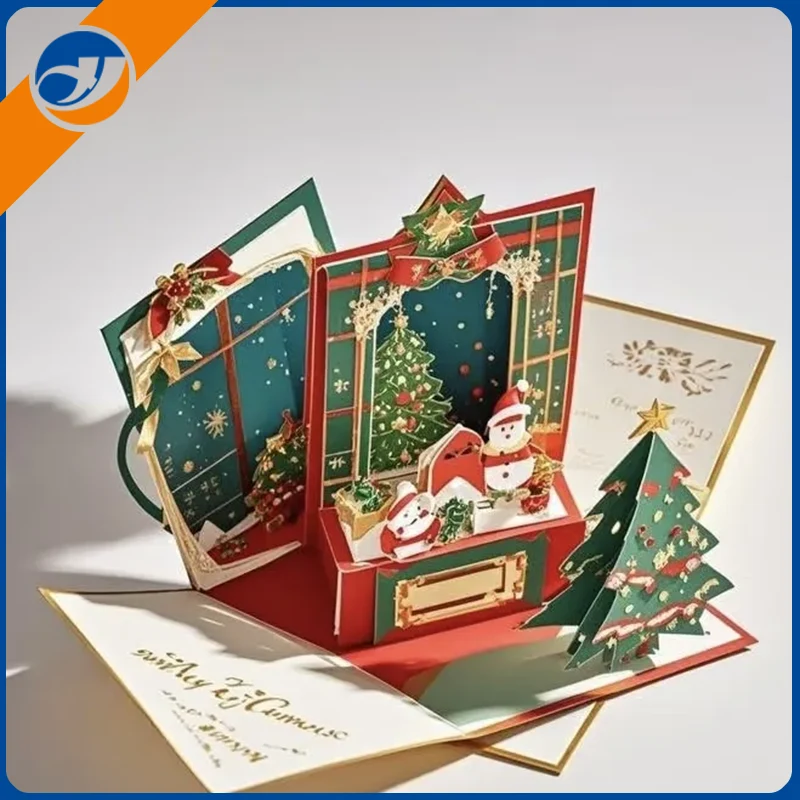 Weihnachten 3D -Papierkarte