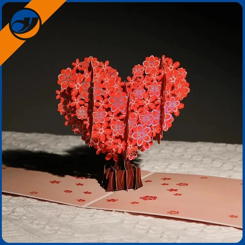 Valentine 3D -Papierkarte